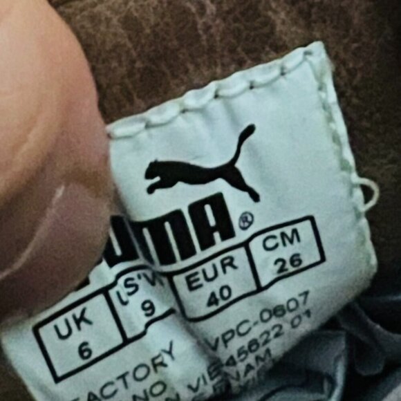 Alexander McQueen + Puma Brown Leather Sneakers Women's Size 9 - Picture 8 of 16